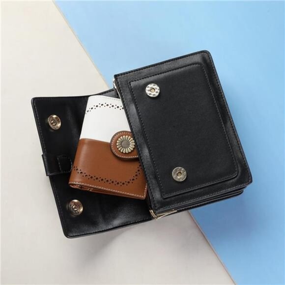 Small Wallets, Credit Card Holder White Brown - Picture 6 of 6